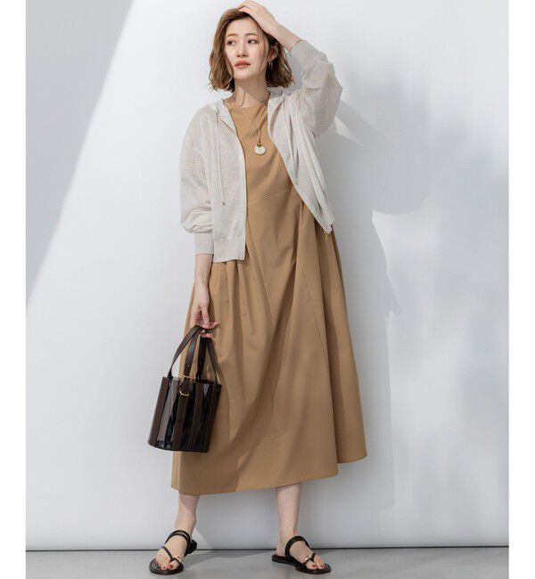 23区「【洗える】シャイニーシアー ニット パーカー」|パーカー|