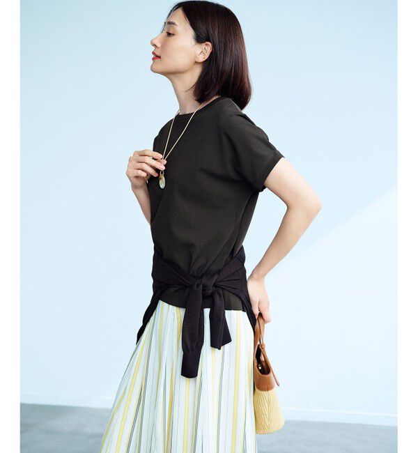 23区「【洗える】シャイニーシアー ニット パーカー」|パーカー|