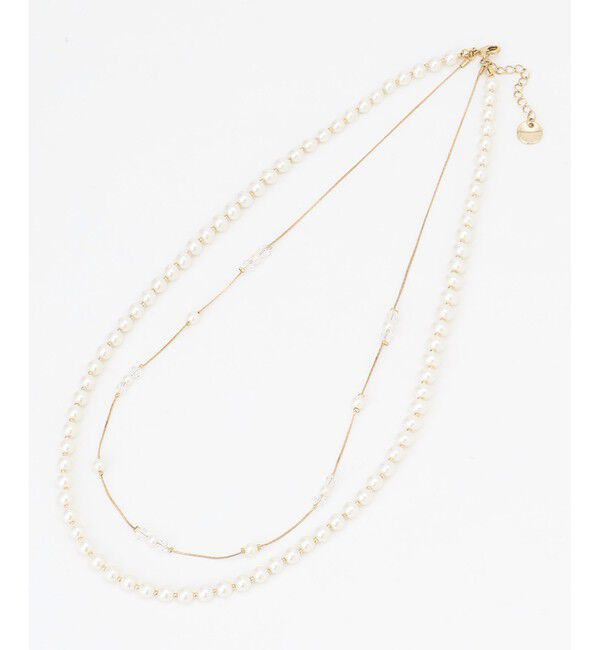 ANY SIS「ジュエルパール調2連 ネックレス」|ネックレス|