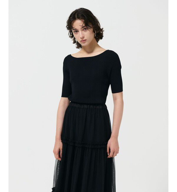 Diagram「リブカシュクールニットトップ」|その他|ブラック