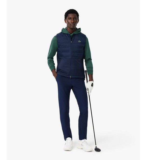 LACOSTE「キルティング切り替え中綿ベスト」|ダウンベスト・ベスト|