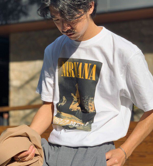 NOLLEY'S goodman「【GOOD ROCK SPEED】別注 NIRVANA / ニルヴァーナ プリントTシャツ 25SS」|Tシャツ・カットソー|ホワイト系2