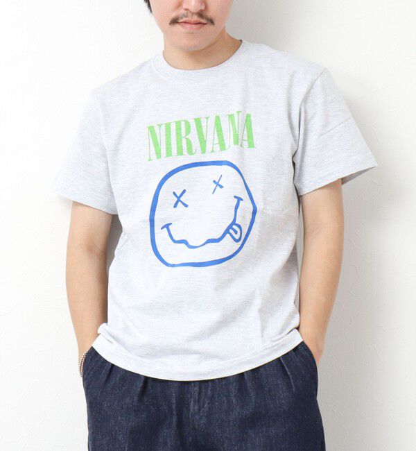NOLLEY'S goodman「【GOOD ROCK SPEED】別注 NIRVANA / ニルヴァーナ プリントTシャツ 25SS」|Tシャツ・カットソー|グレー