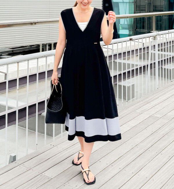 NOLLEY'S「《手洗い可能》2WAYノースリーブニットワンピース」|ワンピース|ブラック系その他3