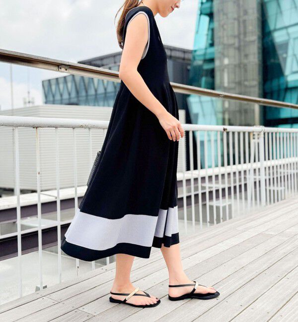 NOLLEY'S「《手洗い可能》2WAYノースリーブニットワンピース」|ワンピース|