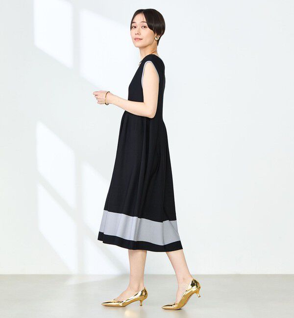 NOLLEY'S「《手洗い可能》2WAYノースリーブニットワンピース」|ワンピース|