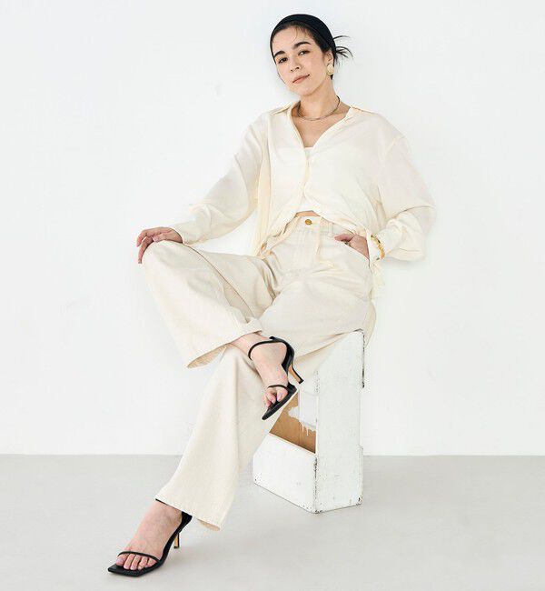 Rie Miller「【RM denim】リネン混ひも付きリラックスパンツ」|その他|