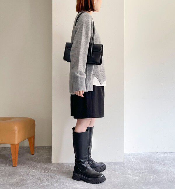 fredy emue「CASHMILE WOOL Vネックプルオーバー（ブローチ付き）」|ニット・セーター|