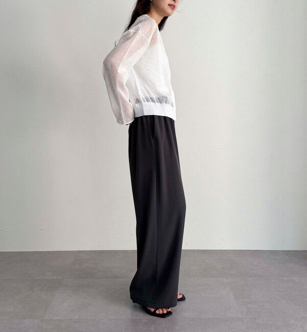 fredy emue「リネン混配色シアーカーディガン」|カーディガン|