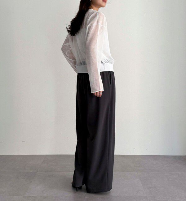 fredy emue「リネン混配色シアーカーディガン」|カーディガン|