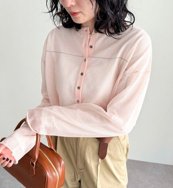 fredy emue「リネン混配色シアーカーディガン」|カーディガン|