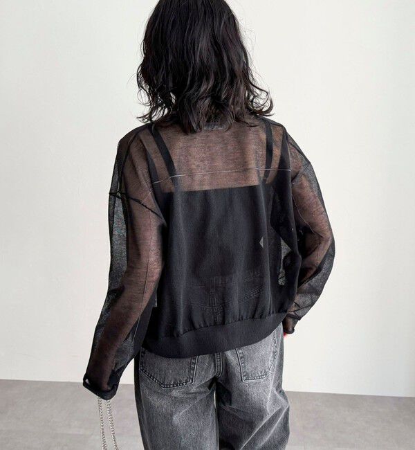 fredy emue「リネン混配色シアーカーディガン」|カーディガン|