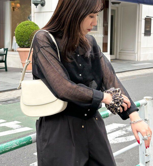 fredy emue「リネン混配色シアーカーディガン」|カーディガン|