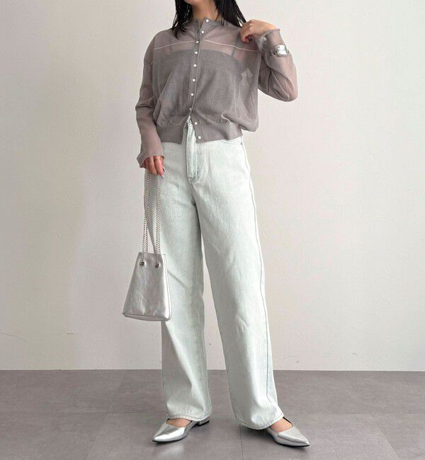 fredy emue「リネン混配色シアーカーディガン」|カーディガン|