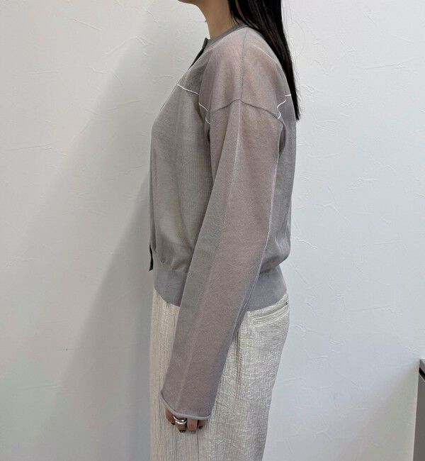 fredy emue「リネン混配色シアーカーディガン」|カーディガン|