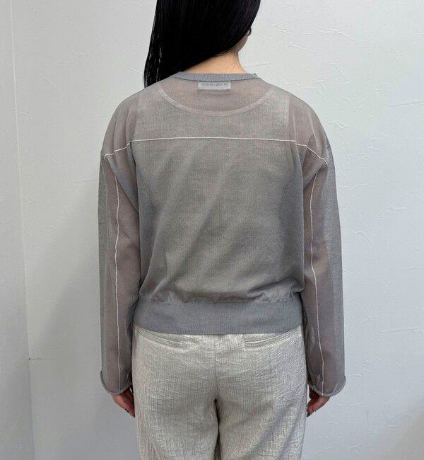 fredy emue「リネン混配色シアーカーディガン」|カーディガン|