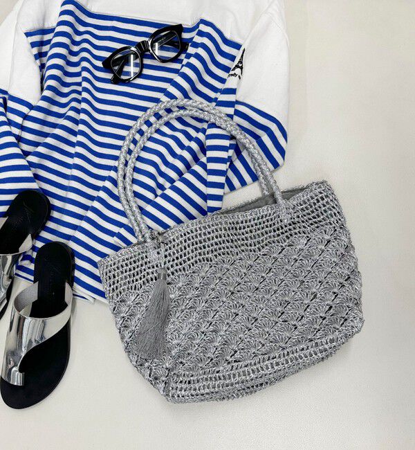 fredy emue「メタリックコードトートバッグ」|かごバッグ|