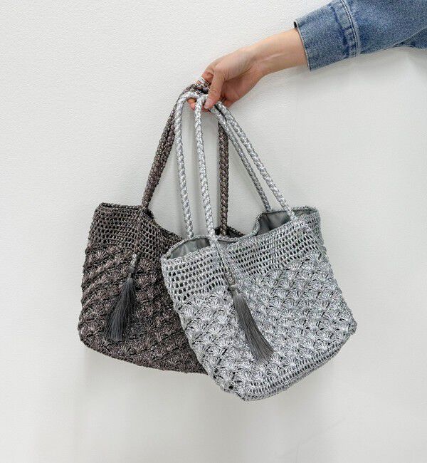 fredy emue「メタリックコードトートバッグ」|かごバッグ|