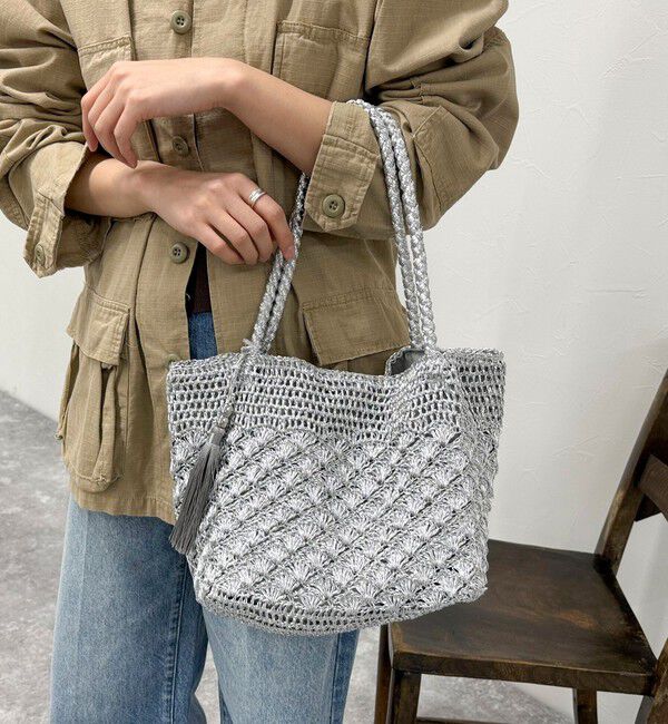 fredy emue「メタリックコードトートバッグ」|かごバッグ|