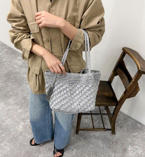 fredy emue「メタリックコードトートバッグ」|かごバッグ|