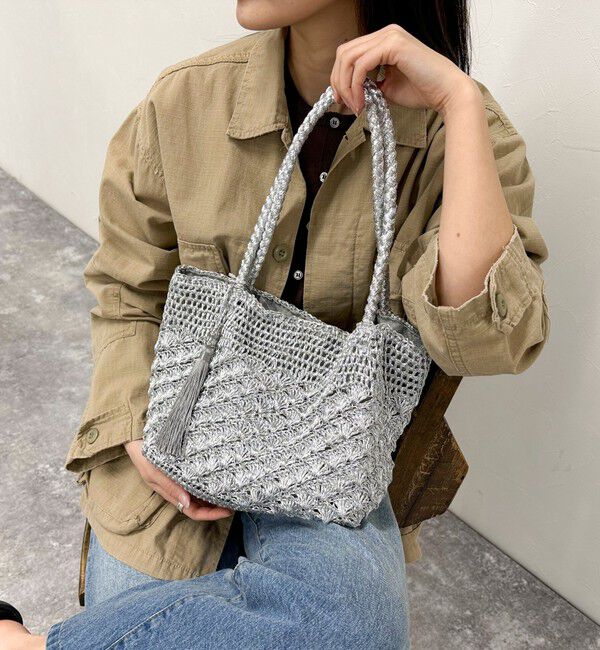 fredy emue「メタリックコードトートバッグ」|かごバッグ|