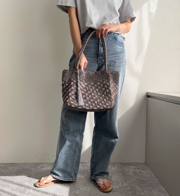 fredy emue「メタリックコードトートバッグ」|かごバッグ|
