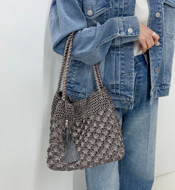 fredy emue「メタリックコードトートバッグ」|かごバッグ|