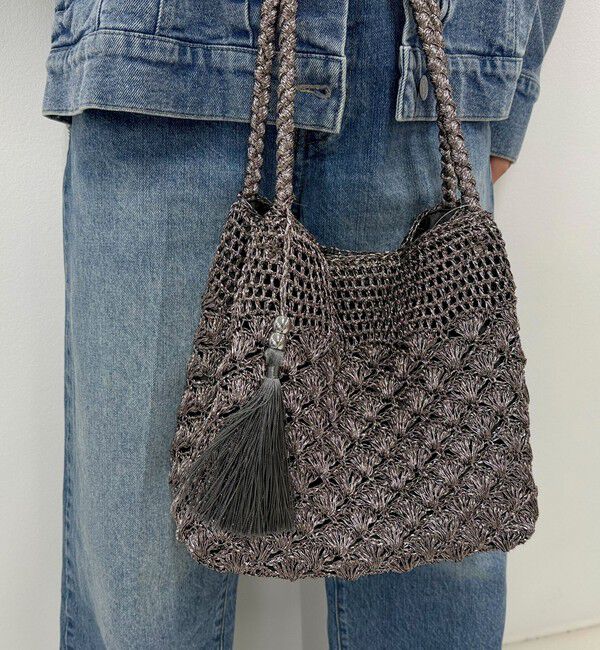 fredy emue「メタリックコードトートバッグ」|かごバッグ|