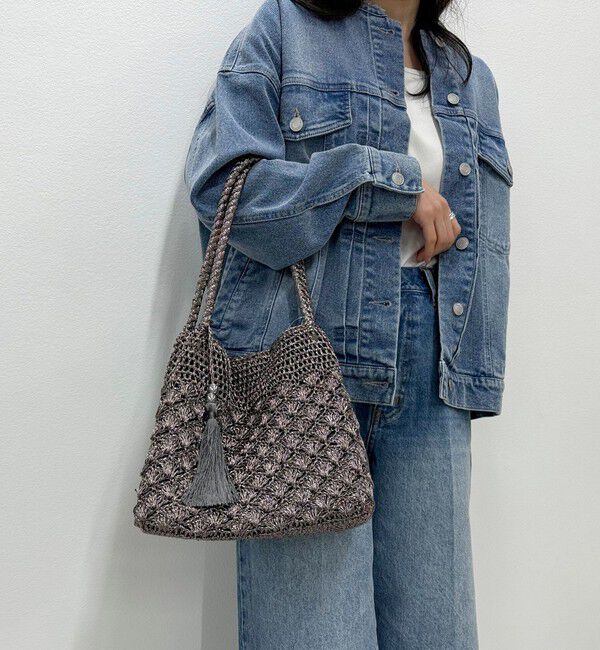 fredy emue「メタリックコードトートバッグ」|かごバッグ|