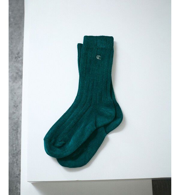 SALON adam et rope'「リブソックス-CreamyCotton /クリーミーコットン-」|ソックス|グリーン