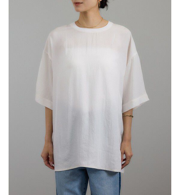 SALON adam et rope'「ブライトツイルTブラウス［洗える］」|シャツ・ブラウス|