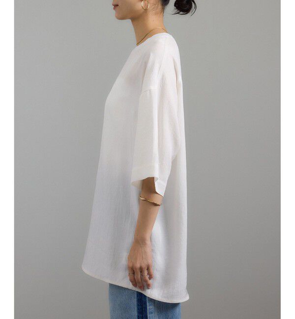 SALON adam et rope'「ブライトツイルTブラウス［洗える］」|シャツ・ブラウス|