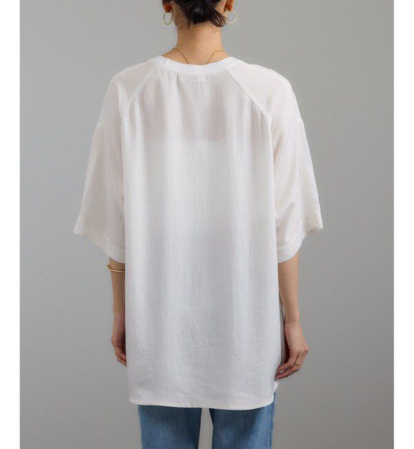 SALON adam et rope'「ブライトツイルTブラウス［洗える］」|シャツ・ブラウス|