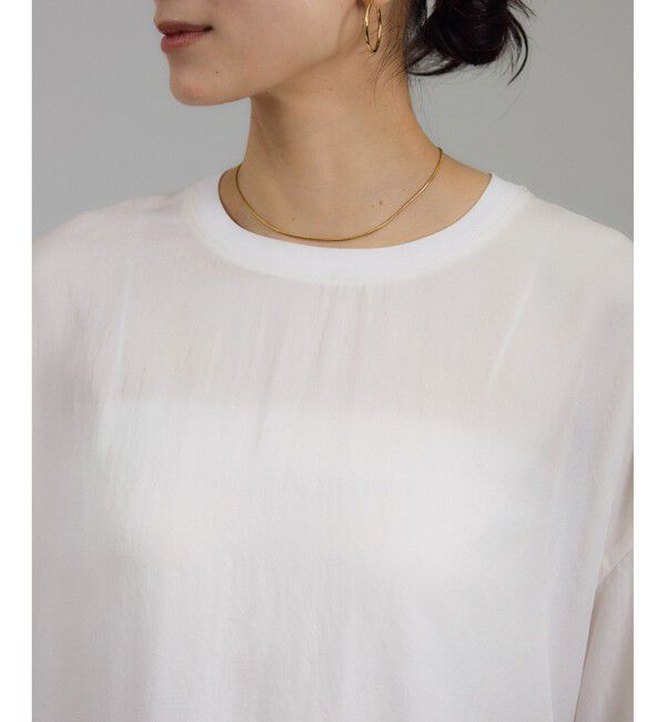 SALON adam et rope'「ブライトツイルTブラウス［洗える］」|シャツ・ブラウス|