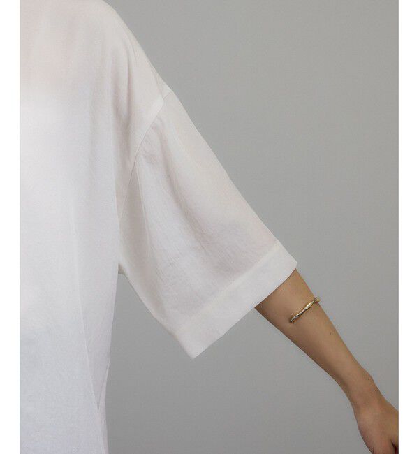 SALON adam et rope'「ブライトツイルTブラウス［洗える］」|シャツ・ブラウス|