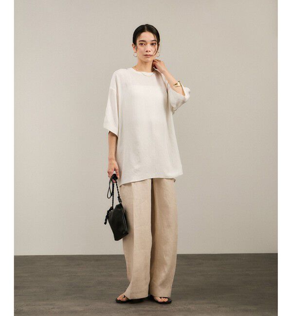 SALON adam et rope'「ブライトツイルTブラウス［洗える］」|シャツ・ブラウス|