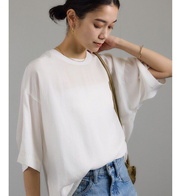 SALON adam et rope'「ブライトツイルTブラウス［洗える］」|シャツ・ブラウス|オフホワイト(15)