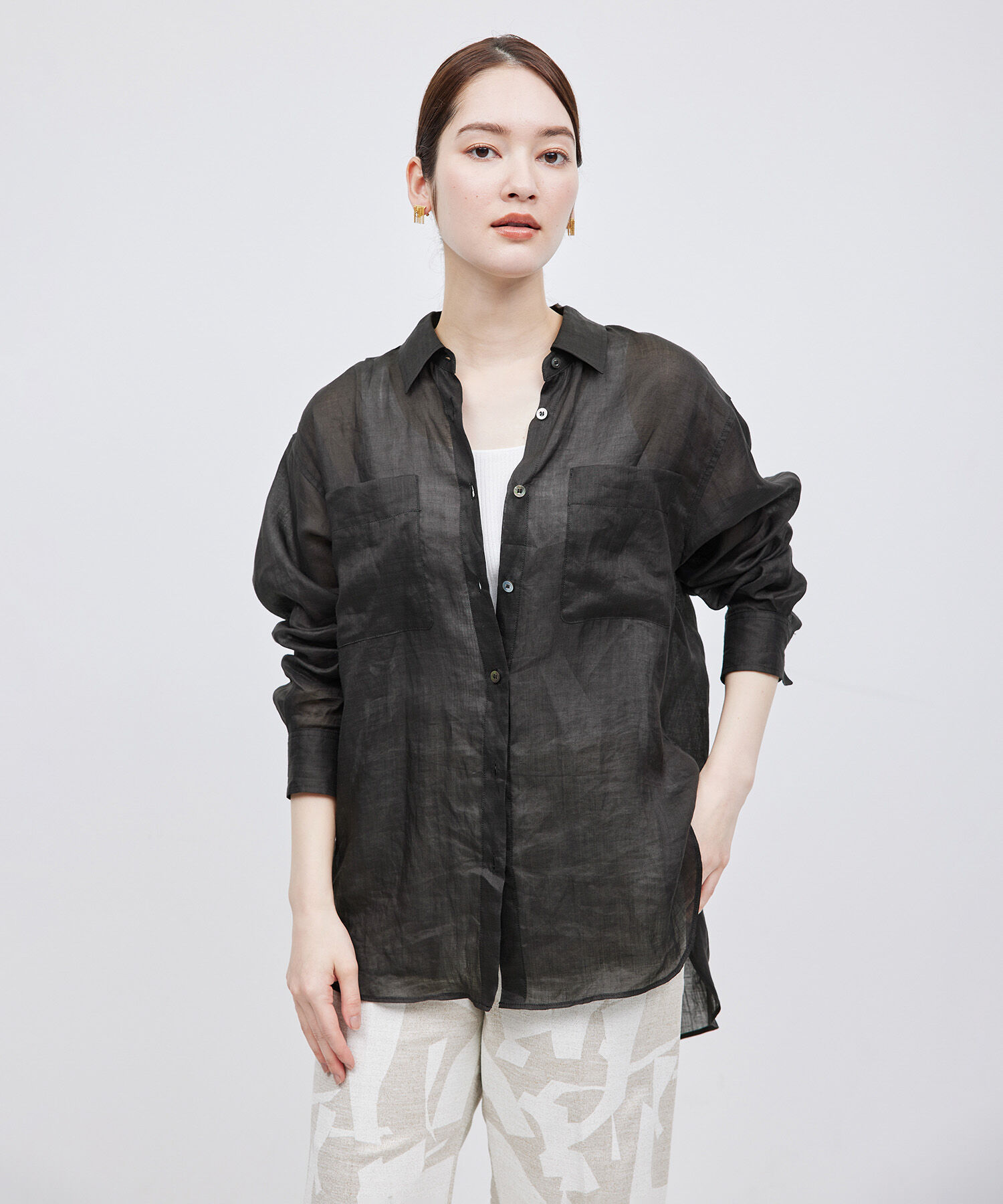 ROPE「【洗える】ロイヤルラミーレギュラーシャツ【雑誌/メディア掲載】」|シャツ・ブラウス|