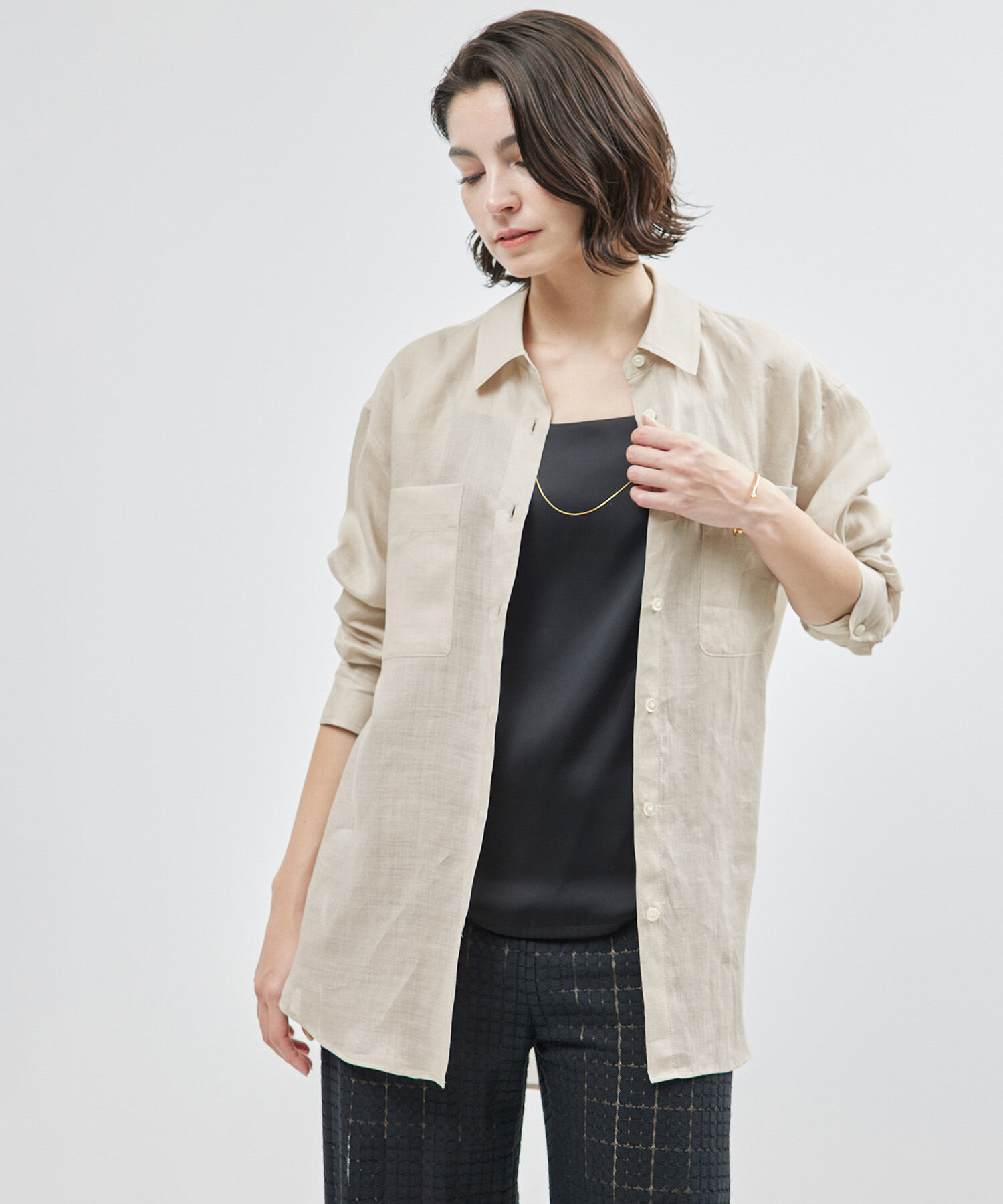 ROPE「【洗える】ロイヤルラミーレギュラーシャツ【雑誌/メディア掲載】」|シャツ・ブラウス|