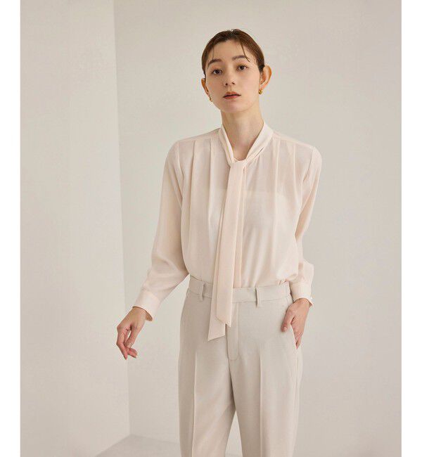 ROPE「【洗える】ボウタイブラウス」|シャツ・ブラウス|