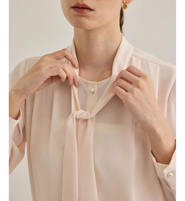 ROPE「【洗える】ボウタイブラウス」|シャツ・ブラウス|