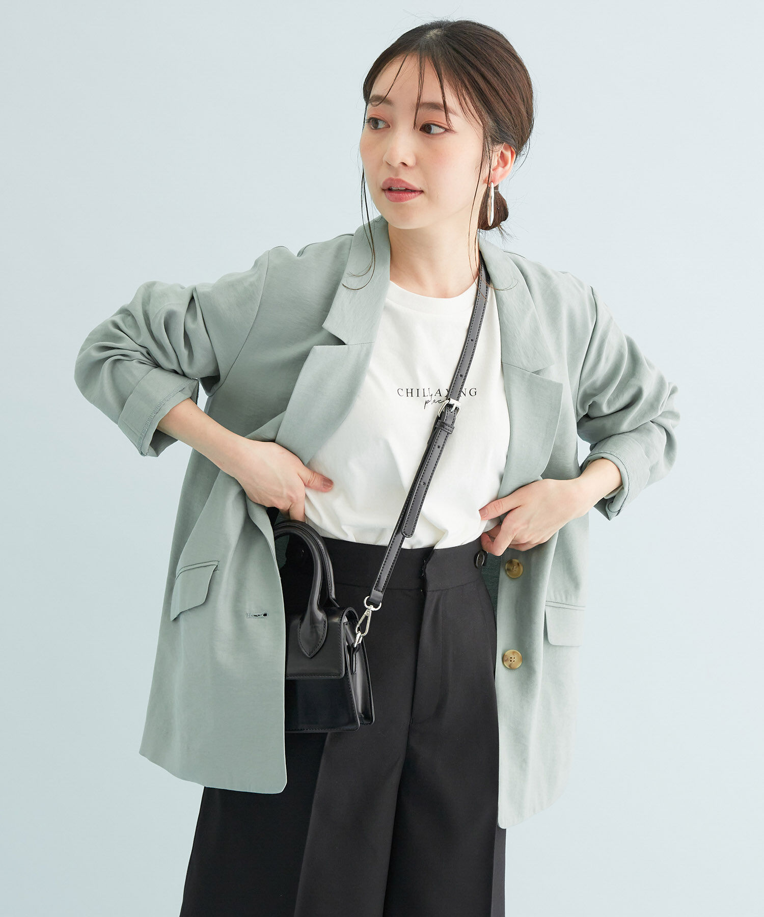 VIS「【セットアップ対応】ウエストアジャスタブルハーフパンツ」|スラックス|