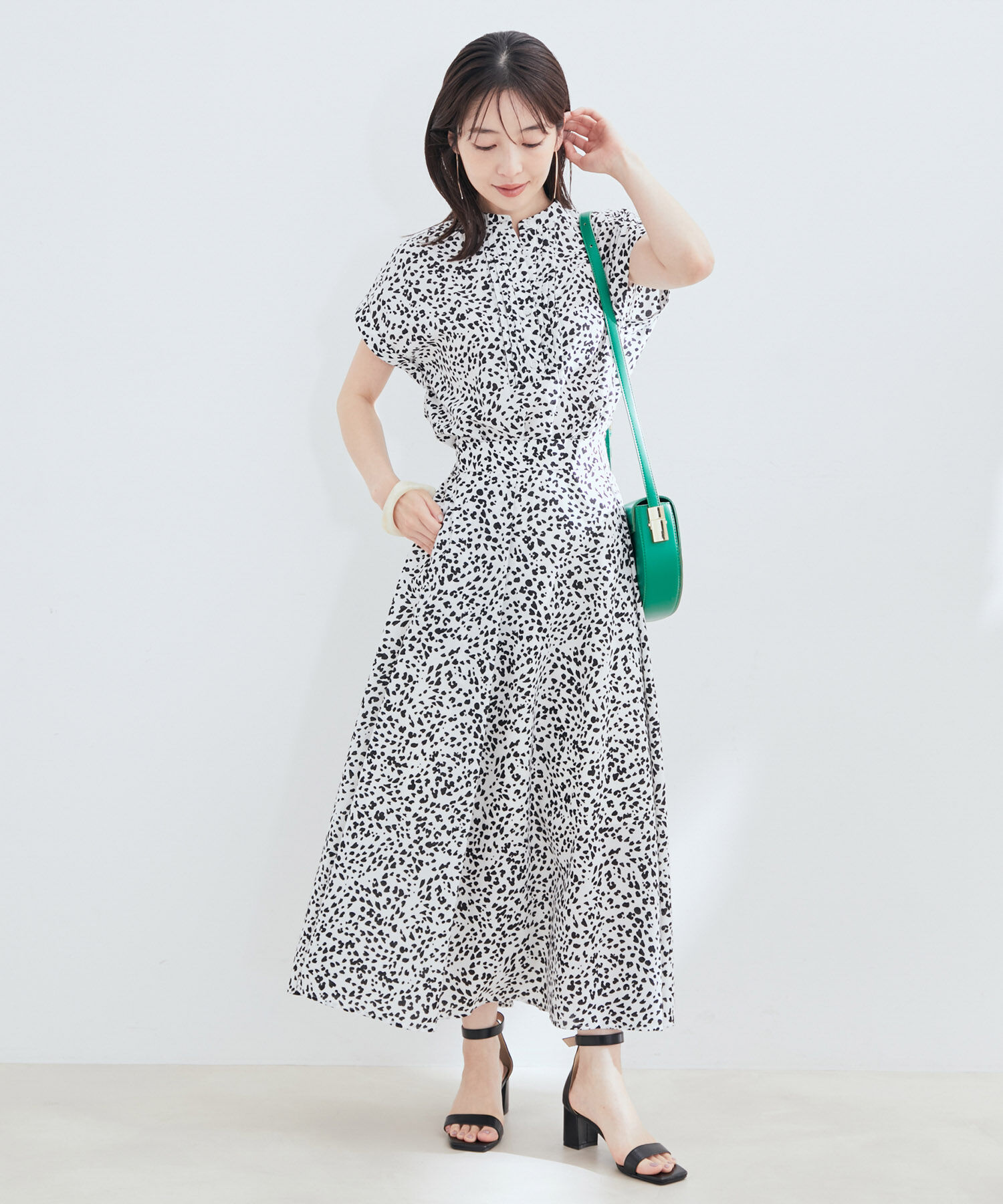 VIS「【セットアップ対応】【EASY CARE】柄＆無地アソートタックフレアースカート【sustainable】」|スカート|