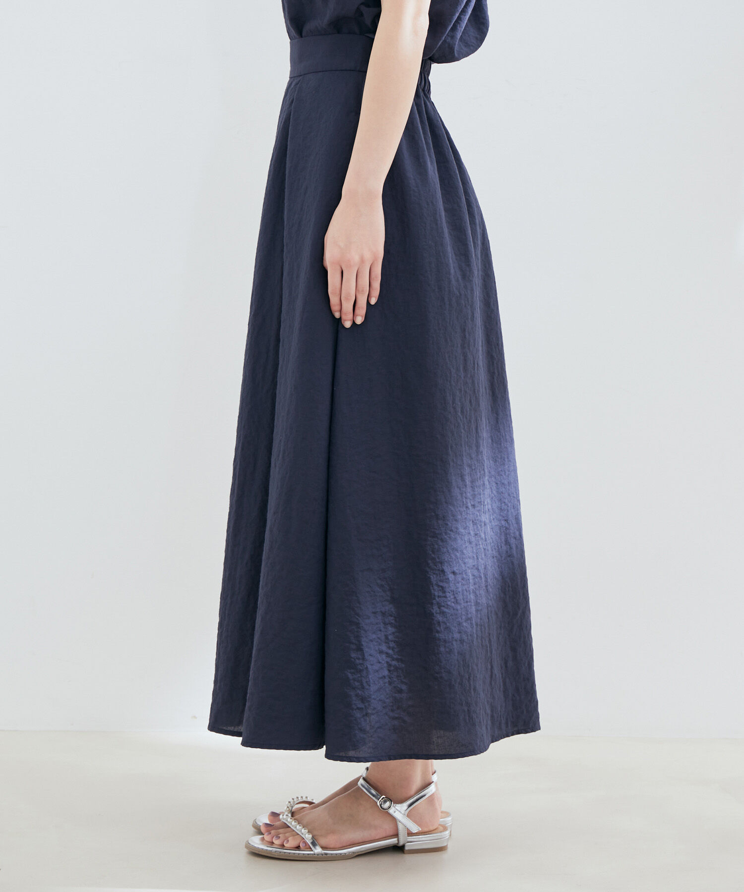 VIS「【セットアップ対応】【EASY CARE】柄＆無地アソートタックフレアースカート【sustainable】」|スカート|