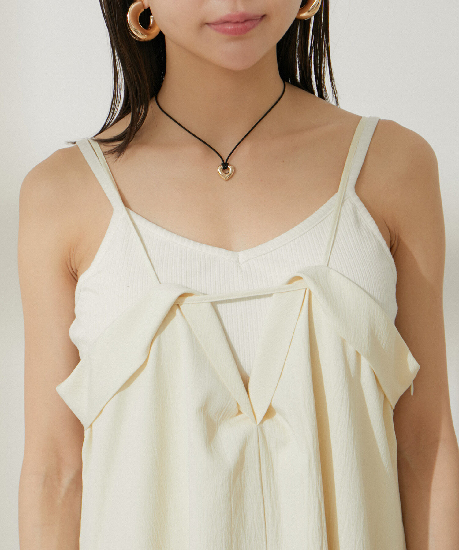 VIS「レイヤーデザインキャミワンピース【洗える】」|ワンピース|