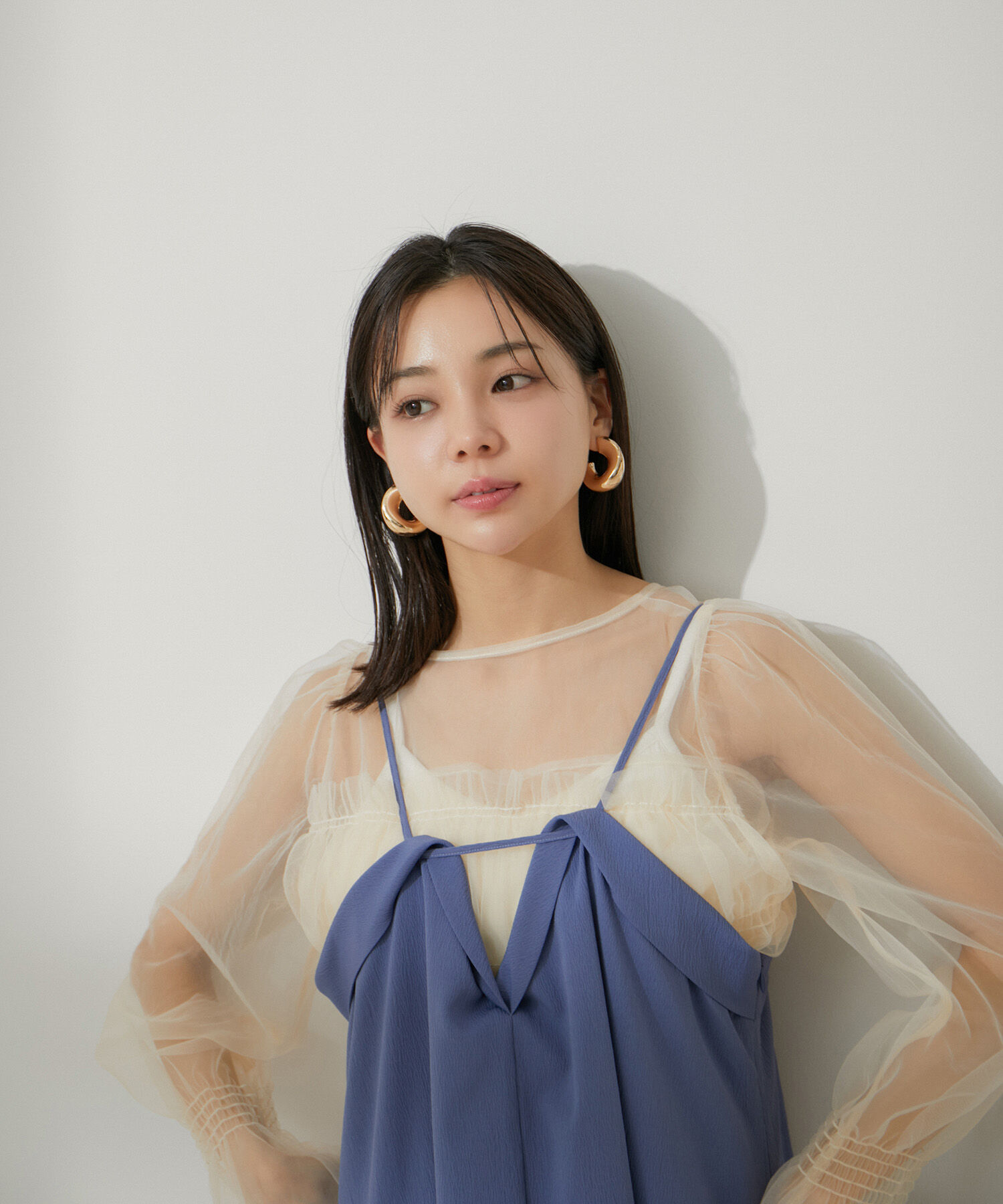 VIS「レイヤーデザインキャミワンピース【洗える】」|ワンピース|