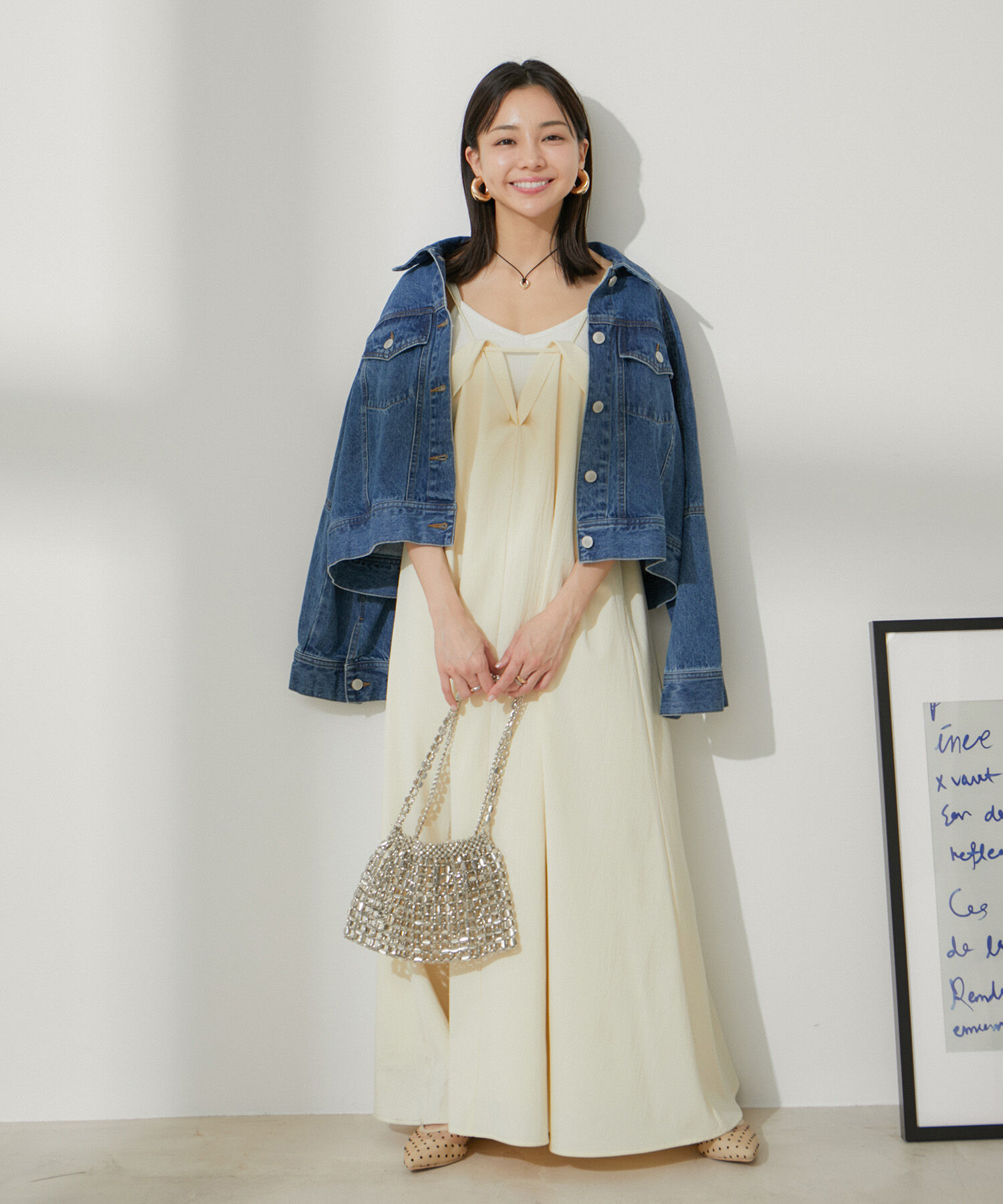 VIS「レイヤーデザインキャミワンピース【洗える】」|ワンピース|