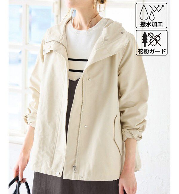 Rope&rsquo;Picnic「【花粉ガード・撥水加工】ベーシックマウンテンパーカー　スプリングコート」|その他|オフホワイト(15)