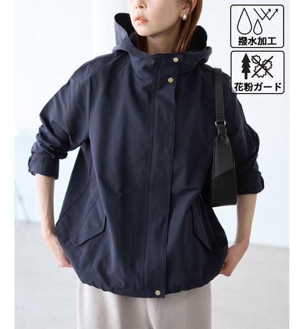 Rope&rsquo;Picnic「【花粉ガード・撥水加工】ベーシックマウンテンパーカー　スプリングコート」|その他|ネイビー(40)