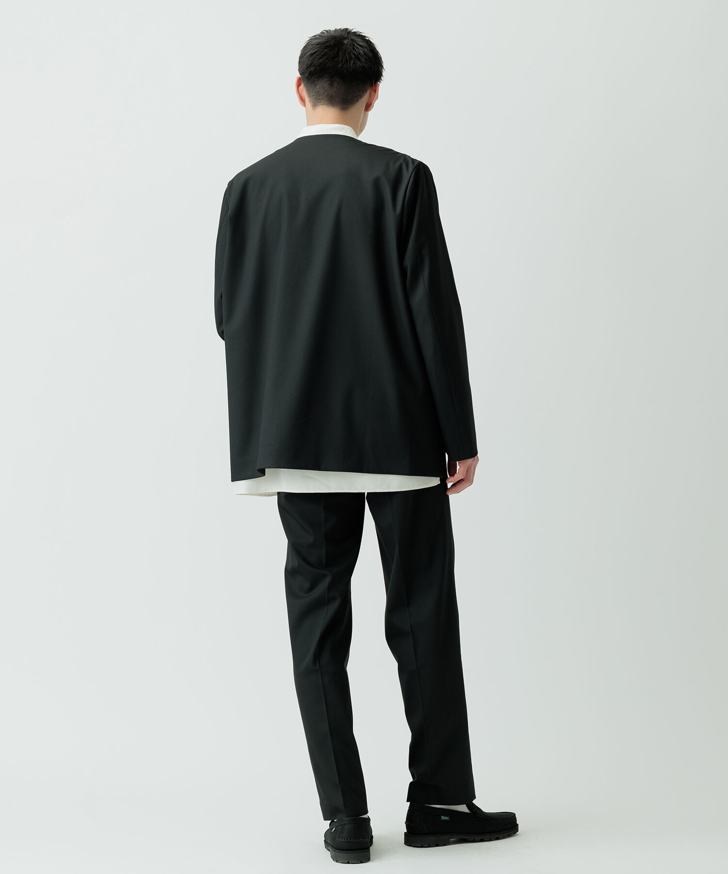 ADAM ET ROPE'「【Chambrer】ノーカラー イージー ジャケット / シーズンレス / セットアップ対応」|ノーカラージャケット|